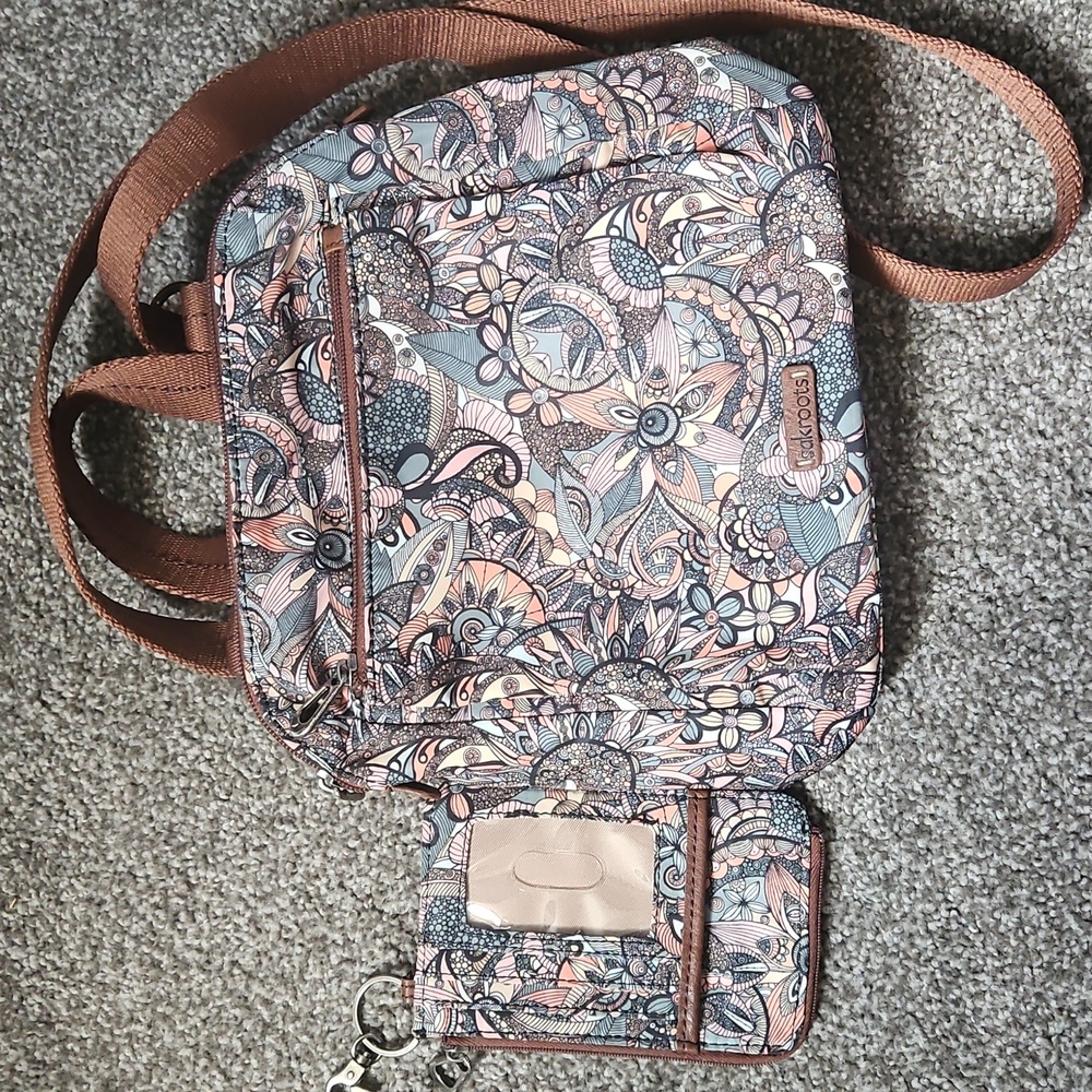 Sakroots Loyola Mini Backpack With Card Wallet Multi Color Sienna New